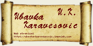 Ubavka Karavesović vizit kartica